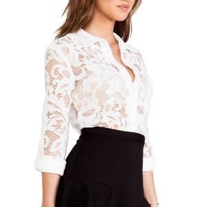 Diane Von Furstenberg Lorelei Two Bloom Lace White